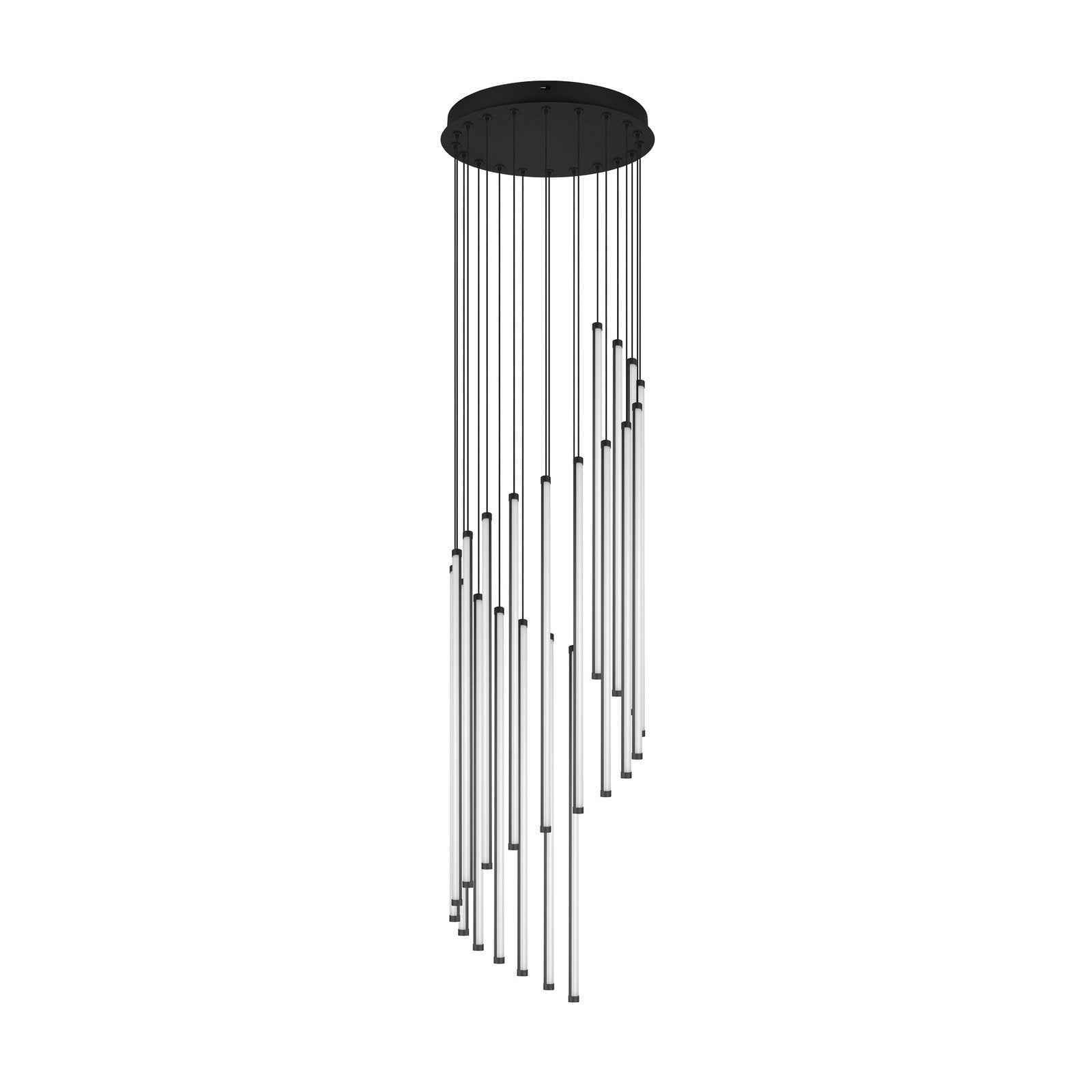 [gebraucht] B-ware Trio Lighting Hängelampe Pendelleuchte Led Schwarz Metall Baxter Dimmbar