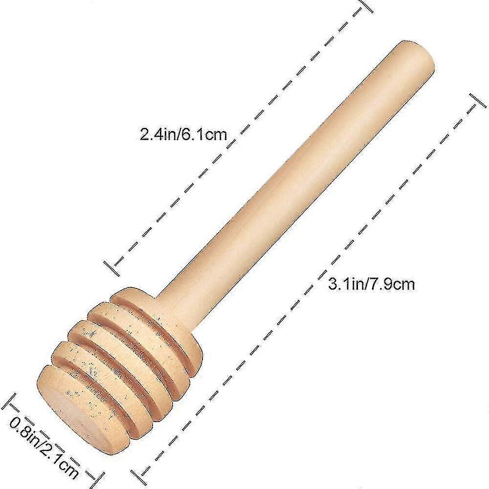 100er-packung Mini-honiglöffel Aus Holz, 7,6 Cm Lang, Einzeln Verpackt