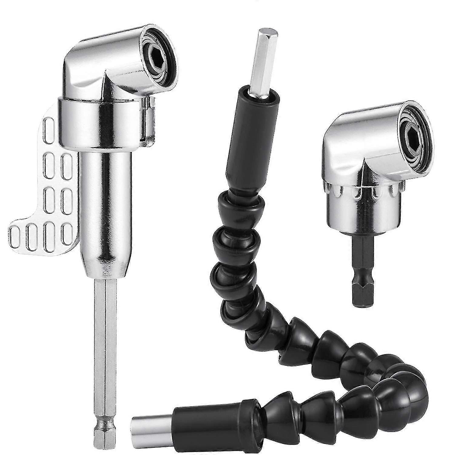 Rechtwinkliger Bohrer Und Flexibles Winkelverlängerungsset Für Bohrmaschinen Oder Schraubendreher Mit 1/4"-stecknussadapter, Praktisch Und Komfortabel.