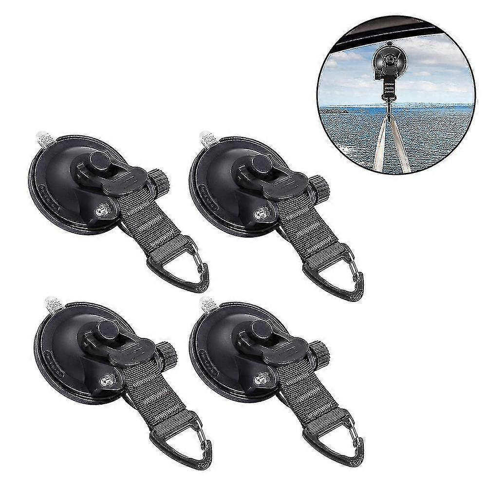 Hochleistungs-saugnapf-set (4 Stück) Mit Haken – Verbesserte Ausführung Für Autocamping