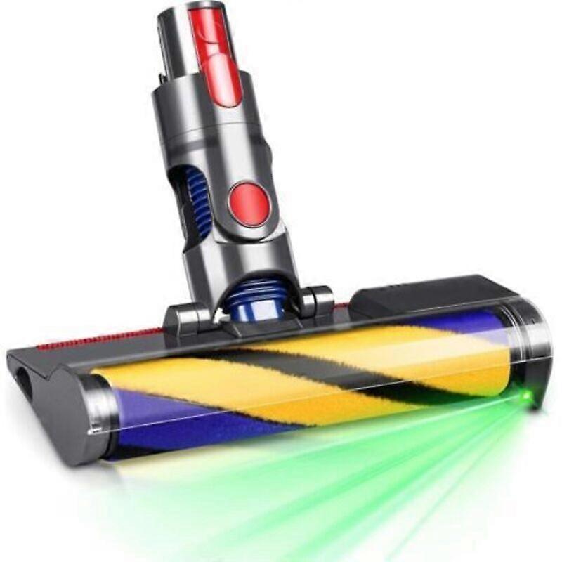Ersatzkopf Für Dyson V7, V8, V10, V11 Und V15 Akku-staubsauger – Mikrofaser-samtwalzenbürste Mit Grünem Led-laserlicht – Geeignet Für Hartböden