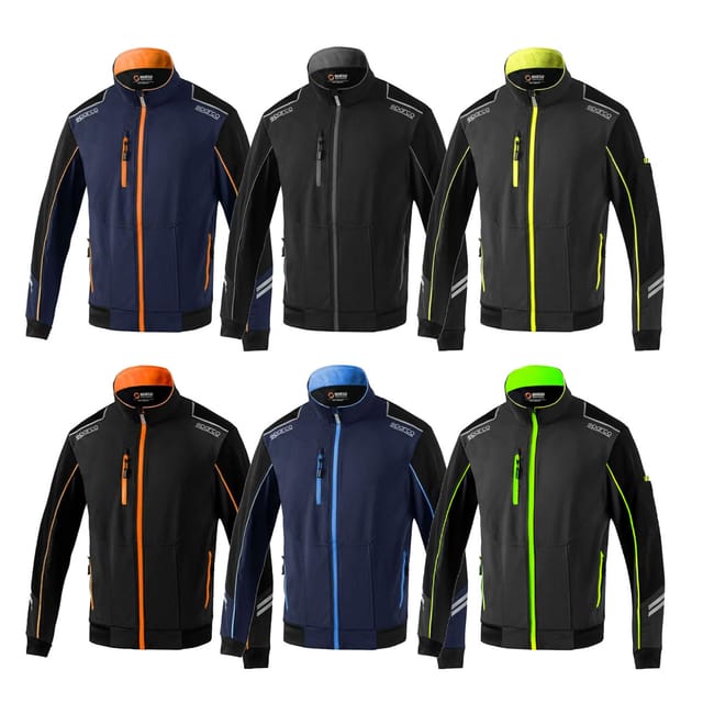 Sparco - 02413GSGF Tech Light-Shell Austin Arbeitsjacke Grau/Gelb l