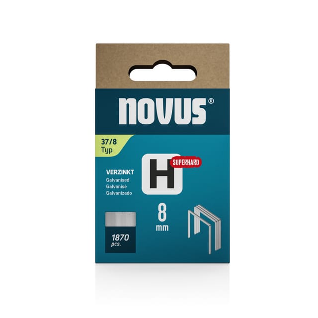 Novus - Feindrahtklammer h Typ 37 Klammerbreite 10,6 mm 8 mm 0,75 mm superhart