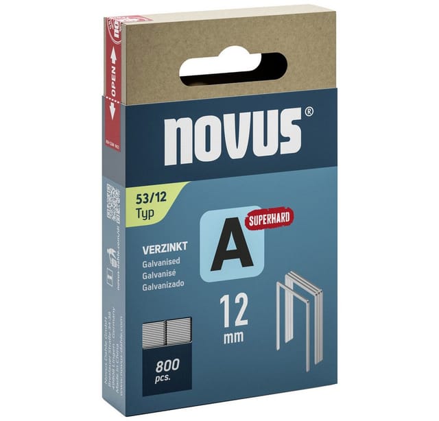 Novus - Feindrahtklammer a Typ 53 Klammerbreite 11,3 mm 12 mm 0,75 mm superhart