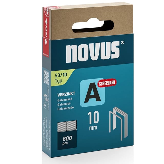 Novus - Feindrahtklammer a Typ 53 Klammerbreite 11,3 mm 10 mm 0,75 mm superhart