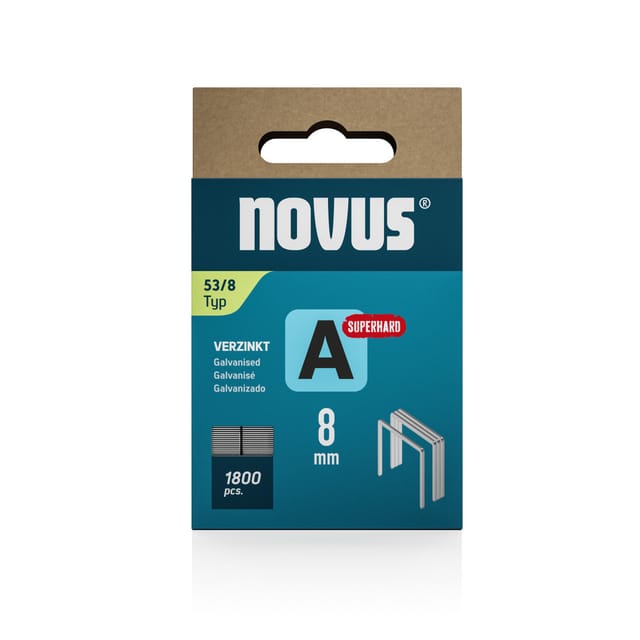 Novus - Feindrahtklammer a Typ 53 Klammerbreite 11,3 mm 8 mm 0,75 mm superhart