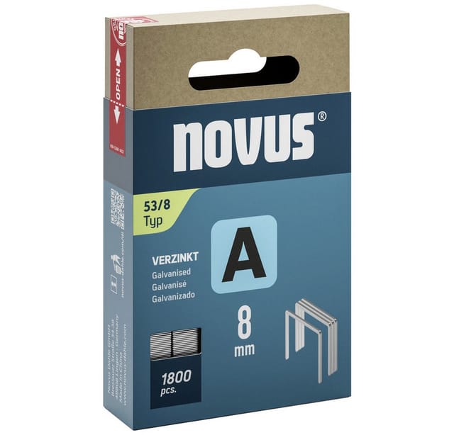 Novus - Feindrahtklammer a Typ 53 Klammerbreite 11,3 mm 8 mm 0,75 mm