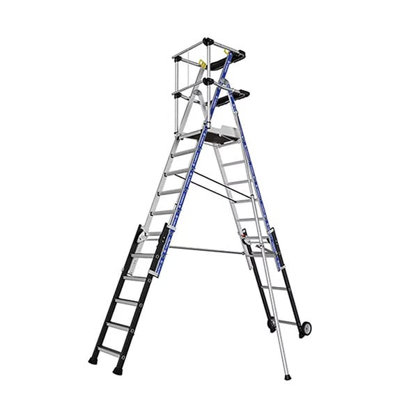 Teleskopische Podestleiter 8 bis 11 Stufen - Max. Arbeitshöhe 4.50m - 2272953