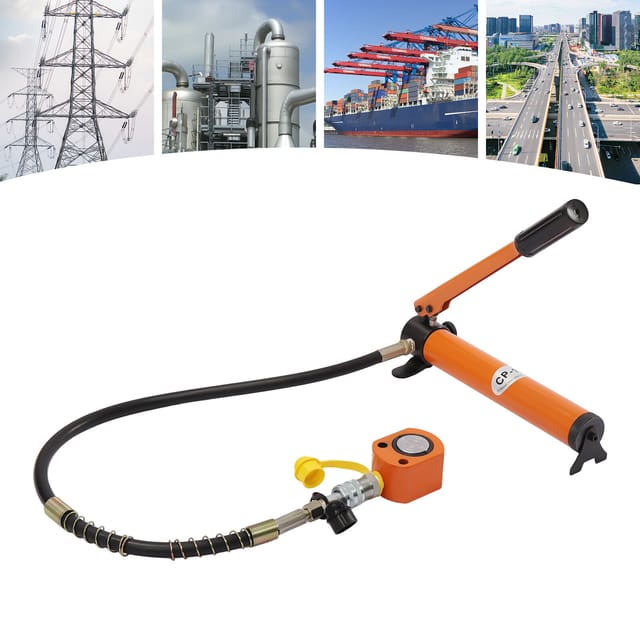 Gojoy - 10 Tonnen Druckzylinder mit Manuelle Hydraulischer Handpumpe Hydraulikzylinder