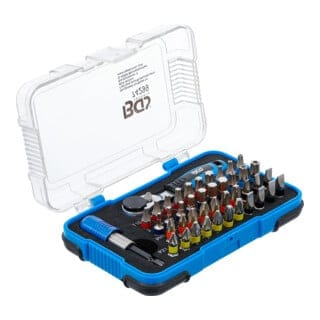 BGS Color-Bit-Satz mit Bit-Knarre Antrieb Außensechskant 6,3 mm (1/4") 43tlg. - 74299