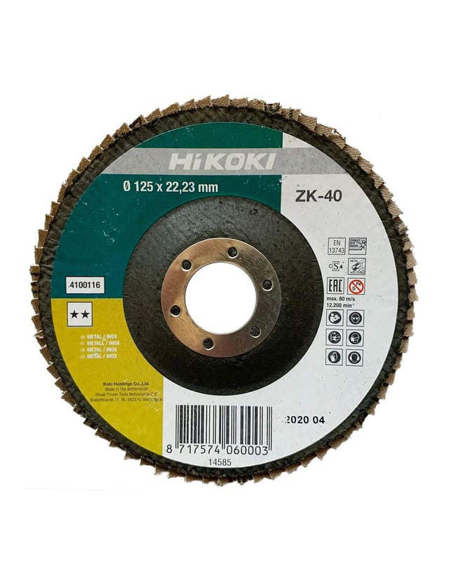 Fächerschleifscheibe HIKOKI Ø 125 x 22,23 mm ZK 40