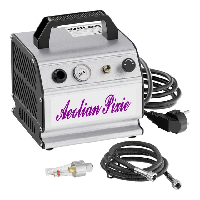 Airbrush Kompressor AS176 kompakt Airbrushkompressor 3 bar Einzylinder
