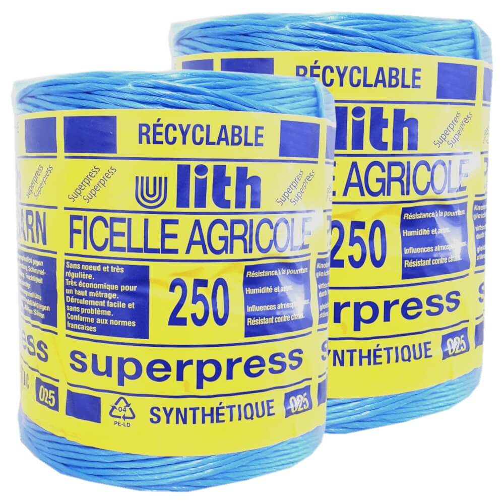 Superpress Pressengarn 10 Kg Synthetik 2x250m/kg Blau Bindegarn Erntegarn