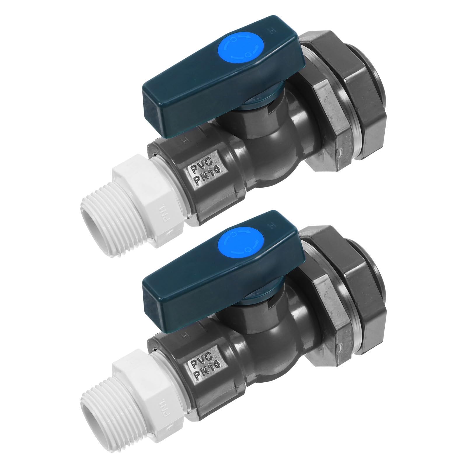 3/4"-pvc-wasserhahn-set (2-teilig) Mit Ventilen Für Regenwassernutzungssysteme Im Außenbereich