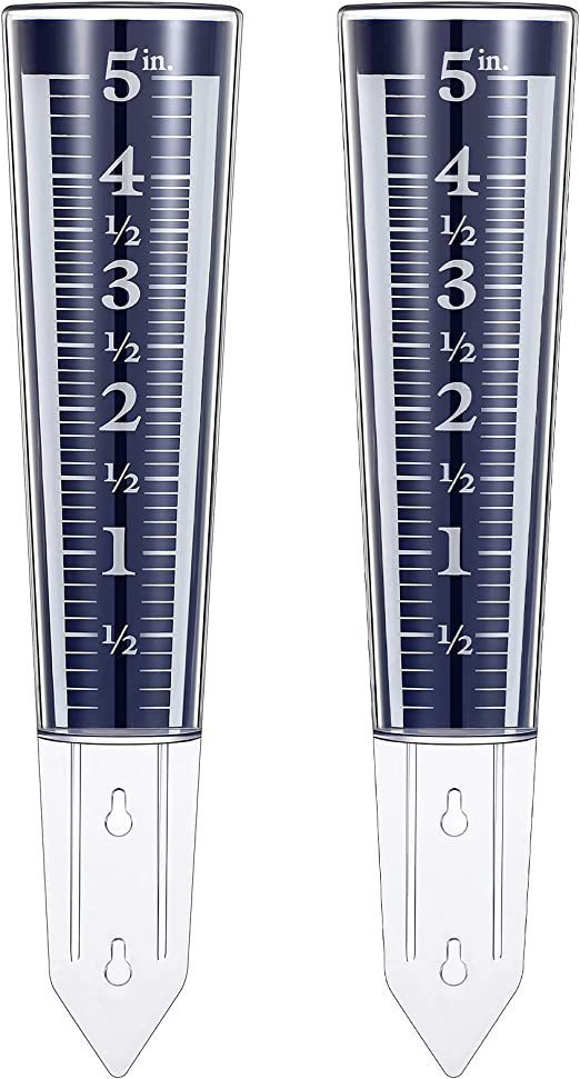 Set Mit 2 Regenmessern Inklusive Stange, Regenmesser Für Den Außenbereich, Gartenregenmesser, Werkzeug Zum Austauschen Des Schlauchs – Blau