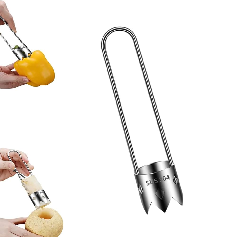 Obst- Und Gemüseentkerner, Paprikaentkerner, Obst- Und Gemüseentkerner Aus Edelstahl, Apfelschäler Mit Ergonomischem Griff
