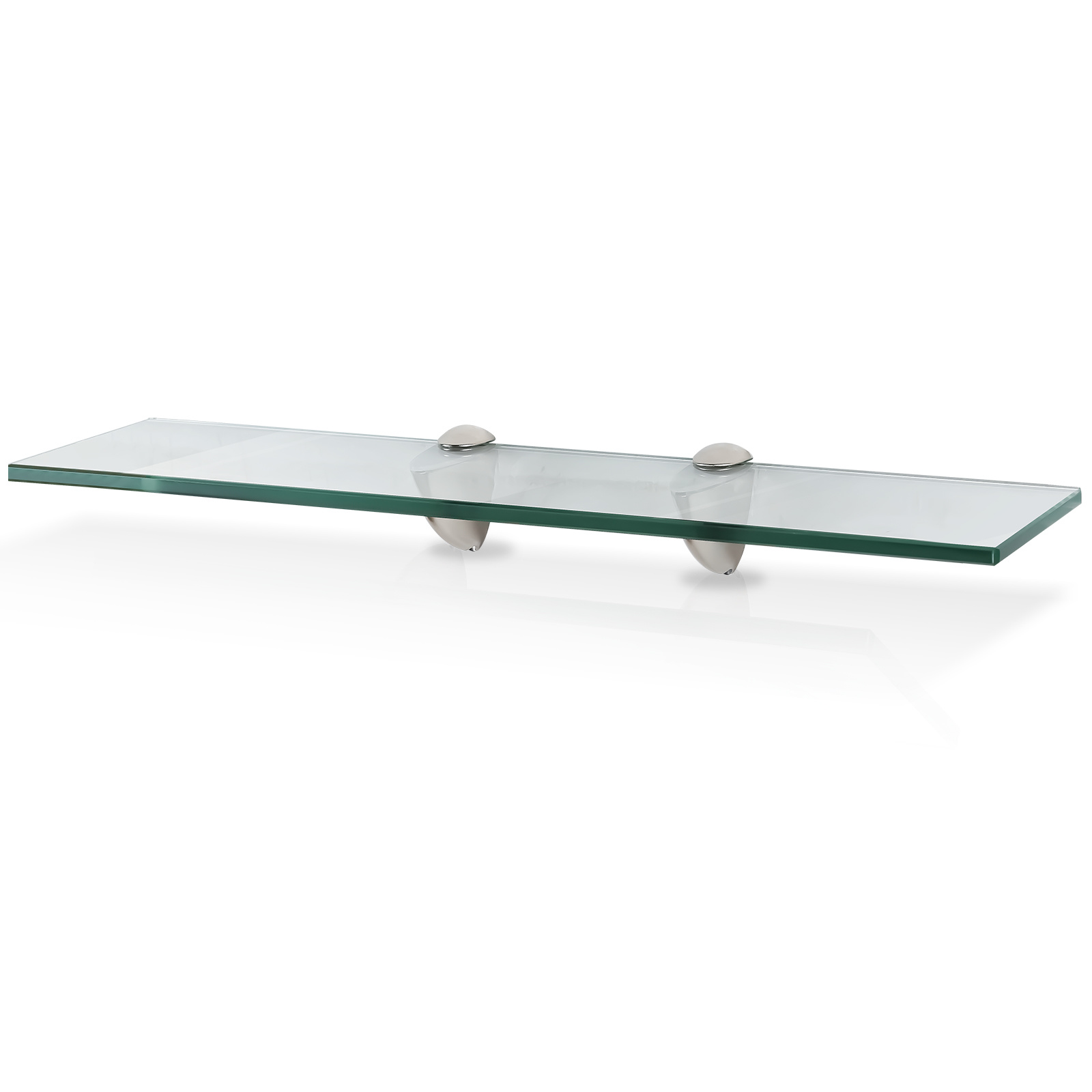 Wolketon Glasboden Wandregal 60 X 10 X 0,8 Cm, Glasregal Klarglas Mit Halterung, Badregal Ablage Hängeregal Für Badezimmer