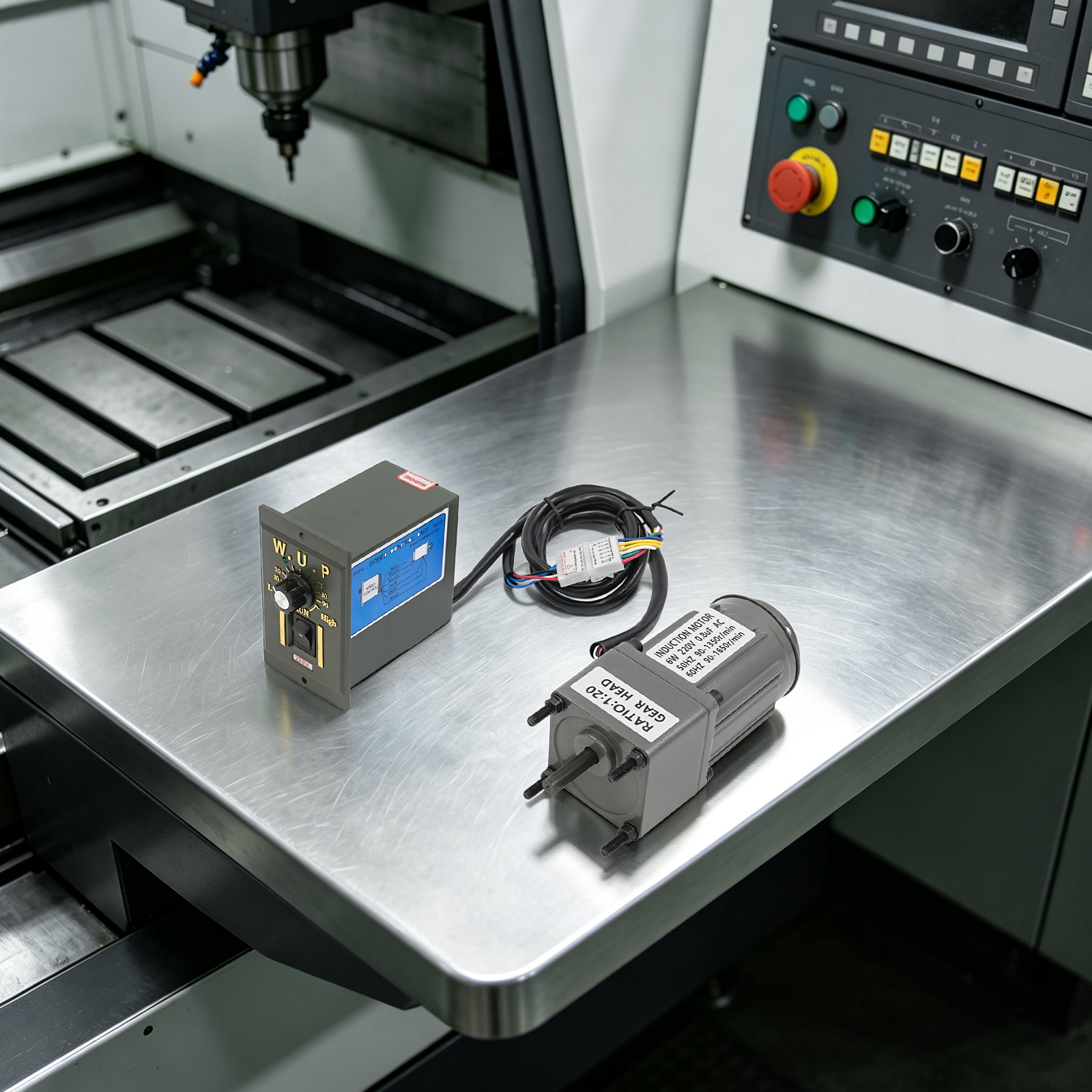 Yissale-220 V Getriebemotor Elektromotor 1400 U/min Drehzahlregler Stufenlos Einstellbar