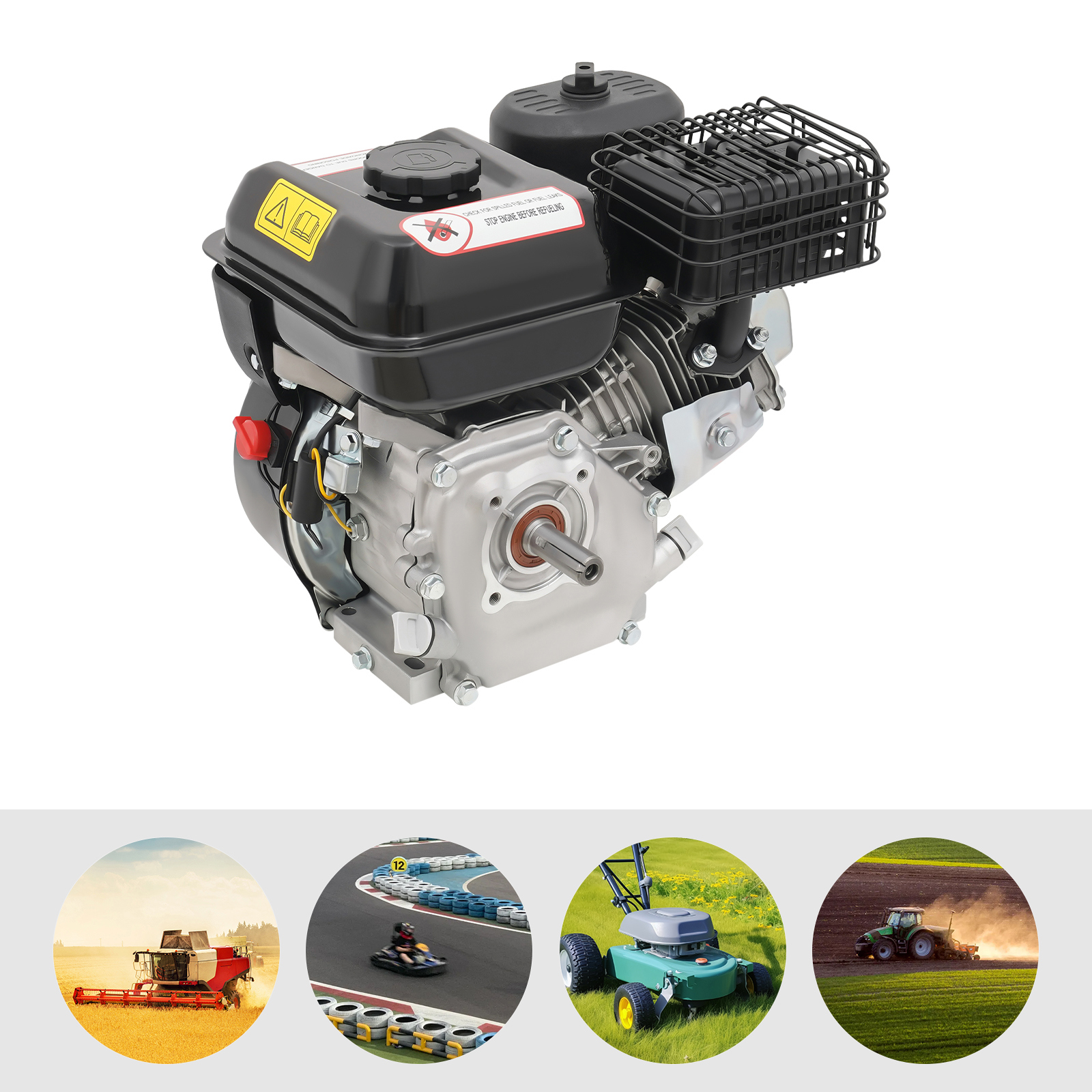 Yissale-4‑takt‑benzinmotor - Tragbarer Motor Mit Hoher Leistung, Geeignet Für Unkrautvernichter, Landwirtschaftliche Geräte, Baumaschinen, Wasserpumpen Und Karts, Vielseitig Einsetzbar Und Zuverlässig