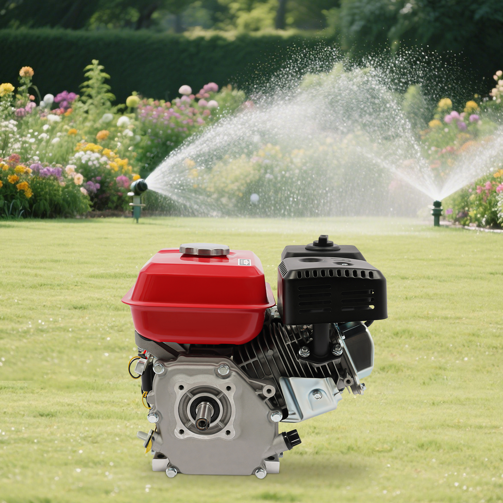 Yissale-schwarzer Benzinmotor - Vielseitiger Verbrennungsmotor Für Wasserpumpen, Vibratoren, Betonmischer, Druckreiniger, Kettensägen Und Mehr, Ideal Für Bau, Landwirtschaft Und Freizeit