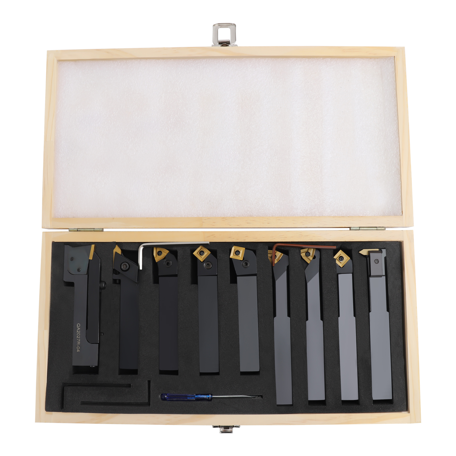 Yissale-9‑teiliges Wendeschneidplatten-drehwerkzeug-set - 20 Mm Schaft, Indexierbare Drehmeißel Für Schwere Schruppbearbeitung Und Zerspanung An Drehmaschinen, Robust Und Präzise