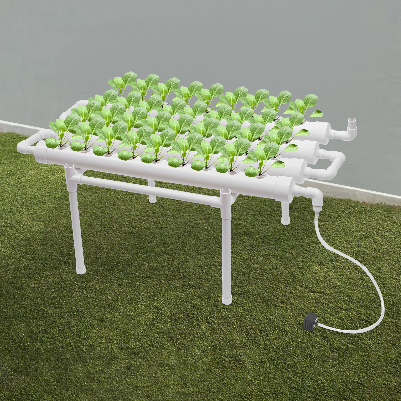 Yissale-4‑rohr-hydroponik-anzuchtset - Vielseitiges Hydroponisches Pflanzsystem Für Kräuter, Salat, Sellerie Und Paprika, Geeignet Für Haus, Garten Und Büro, Platzsparend Und Einfach Zu Montieren