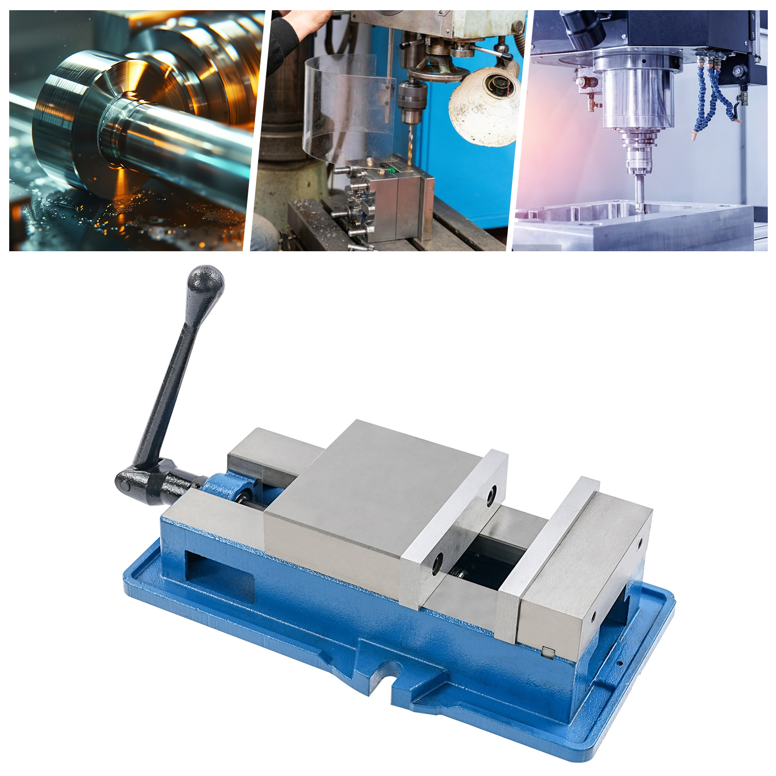 Yissale-6‑zoll Maschinenschraubstock - Mechanischer Schraubstock Für Fräsmaschinen, Cnc-werkzeugmaschinen Und Werkbänke, Zum Präzisen Spannen Von Werkstücken In Fabrik Und Werkstatt