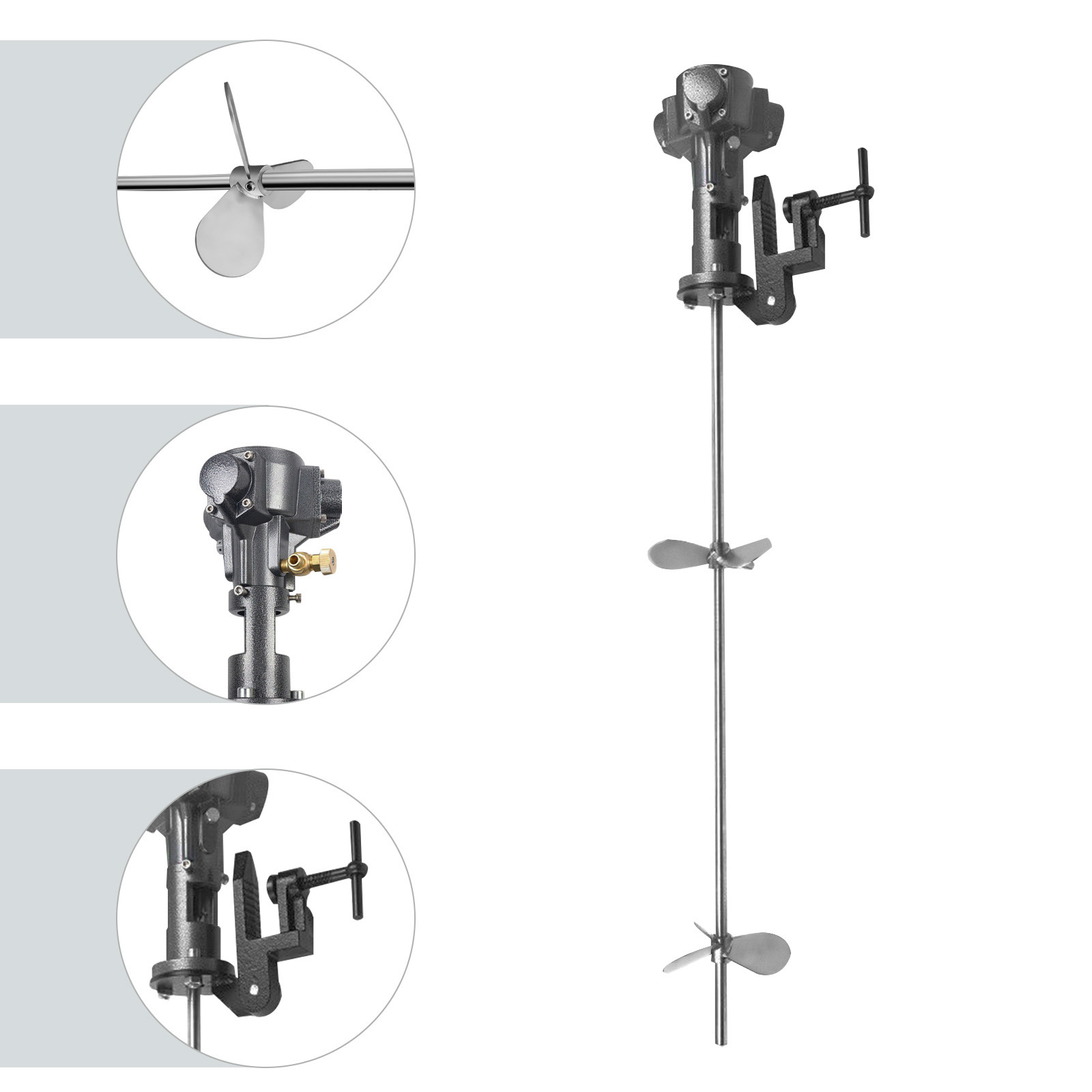 Yissale-druckluft-mischgerät - Vielseitiger Pneumatikmischer Für Flüssigkeiten Und Feststoffe, Ideal Zum Mischen, Dispergieren Und Emulgieren, Geeignet Für Farben, Lacke, Putty, Chemie, Bau Und Lebens