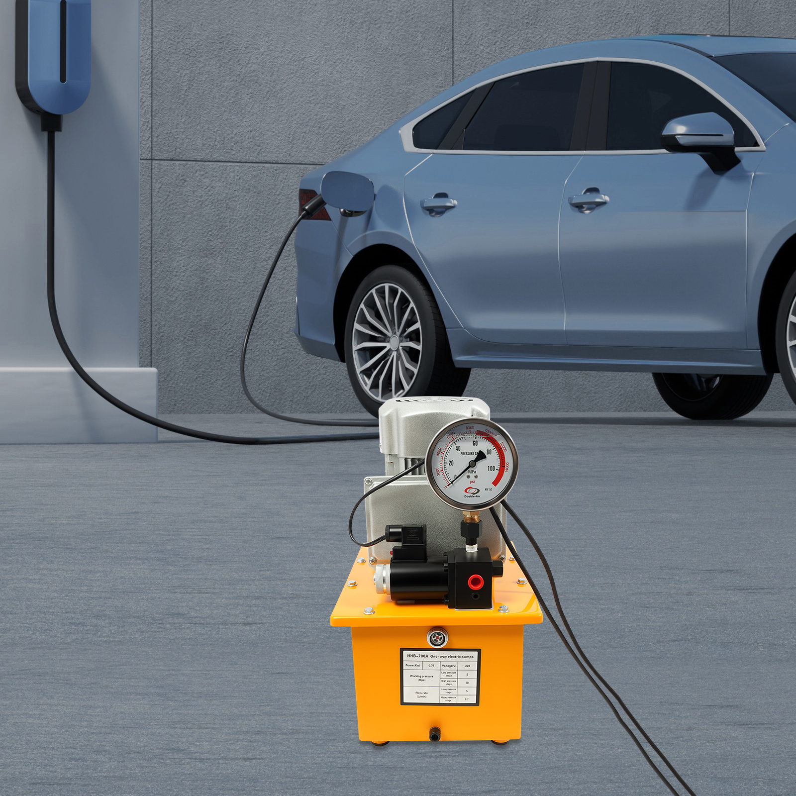 Yissale-elektrische Hydraulikpumpe Mit Einfachwirkendem Manuellem Ventil - Leistungsstarke Angetriebene Hydraulikpumpe Zum Heben, Drücken, Biegen Und Schneiden, Ideal Für Automobilfertigung, Maschinen