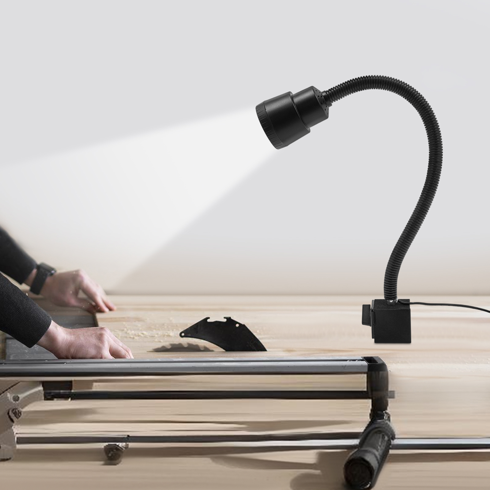 Yissale-magnetische Led-arbeitsleuchte Mit Flexiblem Schwanenhals - Maschinenlampe Mit Starkem Magnetfuß, Geeignet Für Drehmaschinen, Fräsmaschinen, Bohrmaschinen, Schleifmaschinen Und Prüfstände