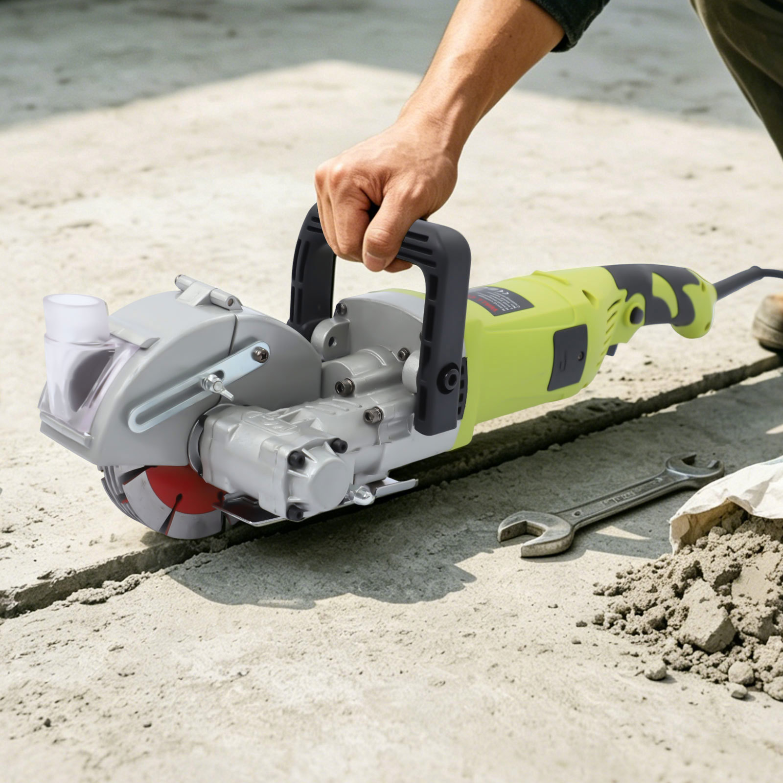 Yissale-4kw Grooveschneidemaschine - Schwerlastfähige Schlitzfräse Für Beton-, Boden- Und Marmorarbeiten, Zum Trennen Von Bewehrungsstäben, Ideal Für Baustellen, Sanierung Und Straßenbau