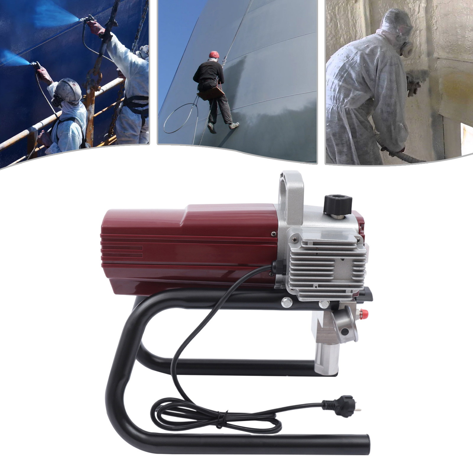 Yissale-airless-farbsprühgerät - Leistungsstarke Sprühmaschine Für Wand- Und Oberflächenbeschichtung, Geeignet Für Ölfarben, Dispersionsfarben Und Rostschutzfarben, Ideal Für Innen- Und Außenwände
