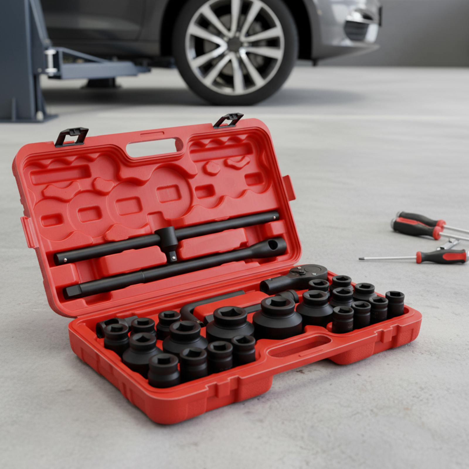 Yissale-schlagschrauber-stecknusssatz Mit 6‑punkt-profil - Robustes Impact-socket-set Für Kfz-reparatur, Fahrzeugumbau Und Allgemeine Werkstattarbeiten, Langlebig Und Hochbelastbar