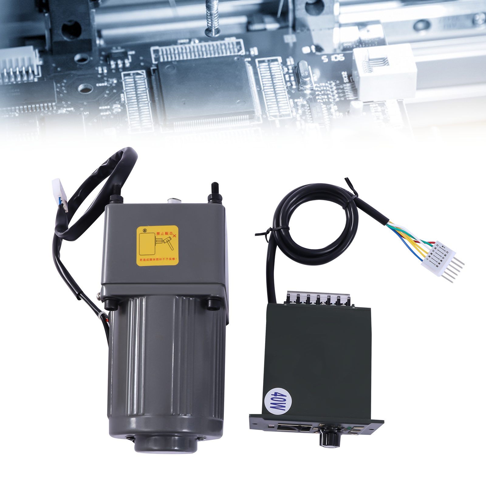 Yissale-220 V Getriebemotor Kit Getriebemotor, 0-68 Rpm Einstellbarer Elektromotor Mit Hohem Drehmoment Einphasiger Asynchroner Ac-getriebemotor + Zahnrad + Regler, 1:20 (20 K) (40 W)