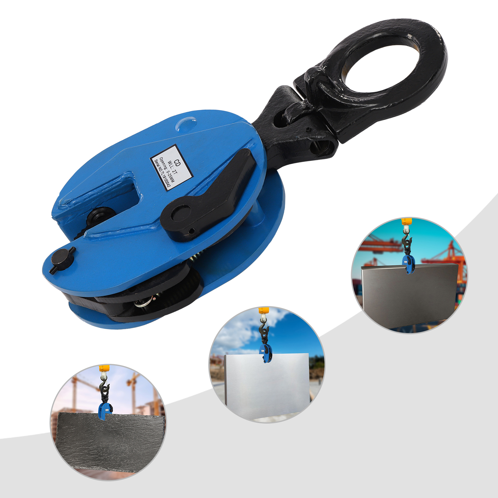 Yissale-stahlplatten-hebeklemme - Robuste Plattenklemme Zum Sicheren Heben Und Transport Von Stahlblechen, Ideal Für Häfen, Fabriken, Werften, Chemieanlagen Und Stahlhandel, Mit Hoher Tragfähigkeit Un
