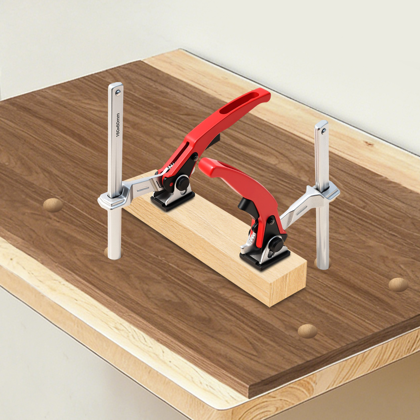 Yissale-hebelzange 2 Stück, Tischklemme, Schnellspann-ratschenklemme, Spanndurchmesser: 160 Mm, Spanntiefe: 60 Mm, Zum Schleifen, Präzisionsschneiden