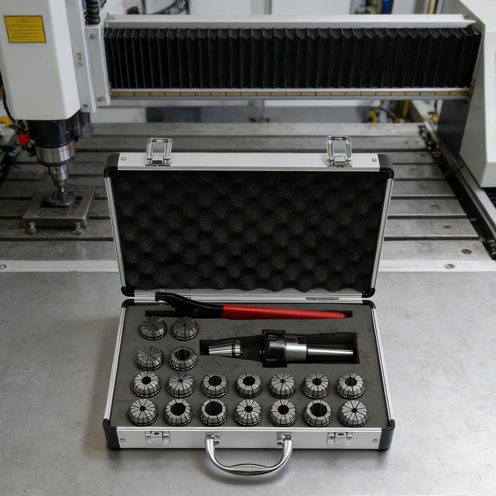 Yissale-satz Von 21 Präzisionsspannzangen Mk2 Mt2 Er32 M10 Mit Etui Für Fräsmaschinen