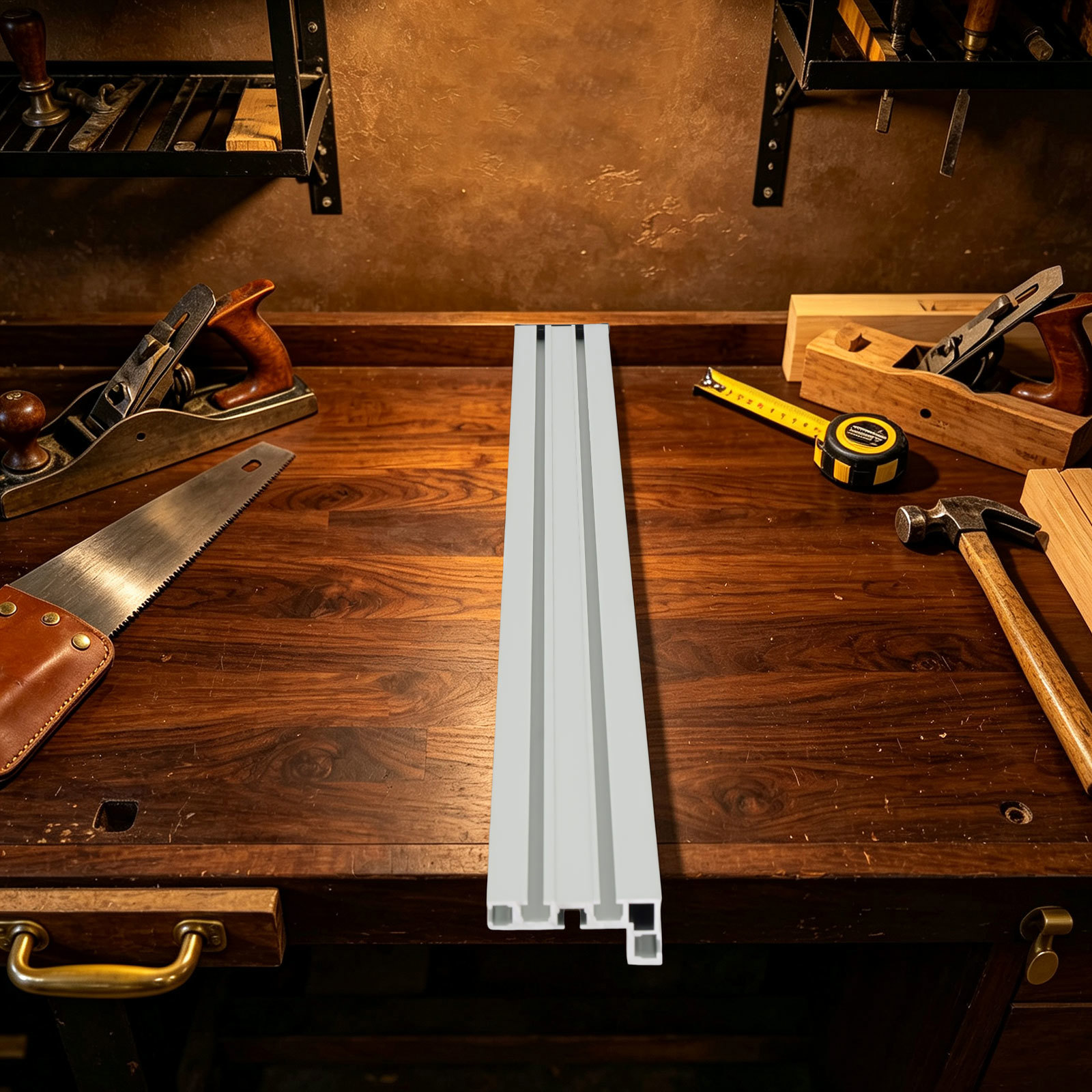 Yissale-aluminium-t-schiene 75 Typ 800 Mm - Gehrungsschiene Mit T-nut Für Holzbearbeitung, Diy, Cnc Und Tischsäge, Vielseitig Für Zäune Und Frästische, Breiter Schlitz Für Lineale Bis 13 Mm