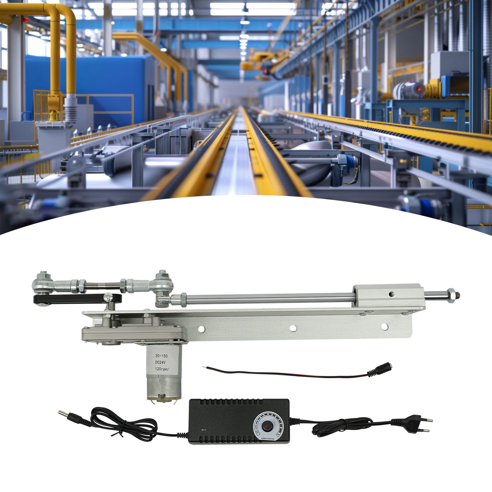Yissale-linearantrieb Mit Wechselbetrieb, 24 V Dc, Hub Von 1,2 Bis 5,9 Zoll, Einstellbarer Teleskopmotor Mit Zahnradgetriebe, Diy-motor Mit Drehzahlregler (24 V, 120 U/min)
