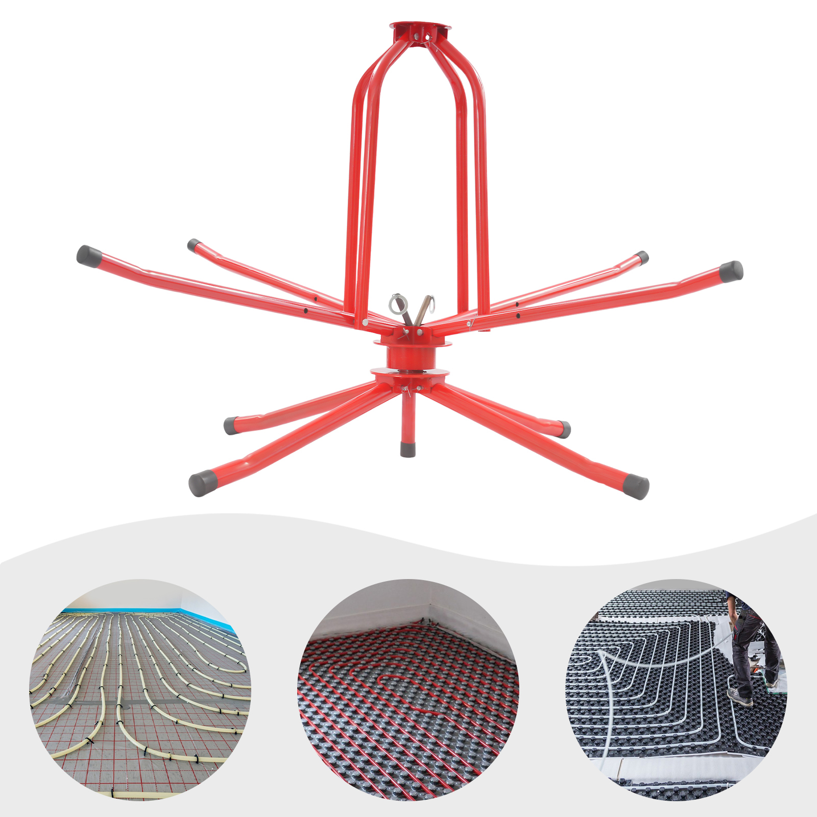 Yissale-aufroller Für Fußbodenheizungsschläuche, Maximale Tragkraft 200 Kg, Maximale Aufrolllänge 600 M, Kabelaufroller, Schlauchaufroller, Halterung Für Fußbodenheizungsschläuche, Doppelt Gelagert