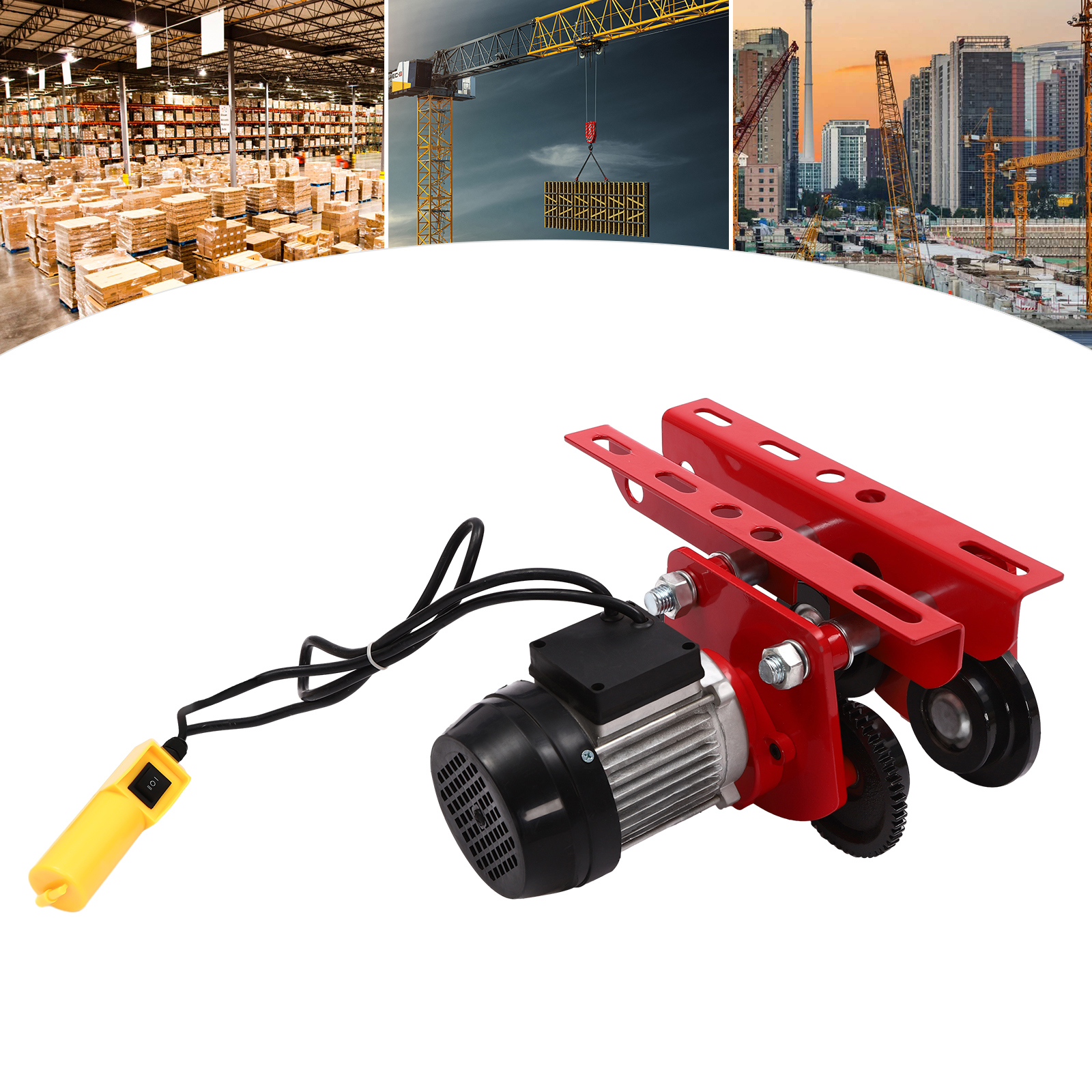 Yissale-1t/2204.6lbs Miniatur-elektroflaschenzug Miniatur-schiebebalken-rollenzug Elektroflaschenzug