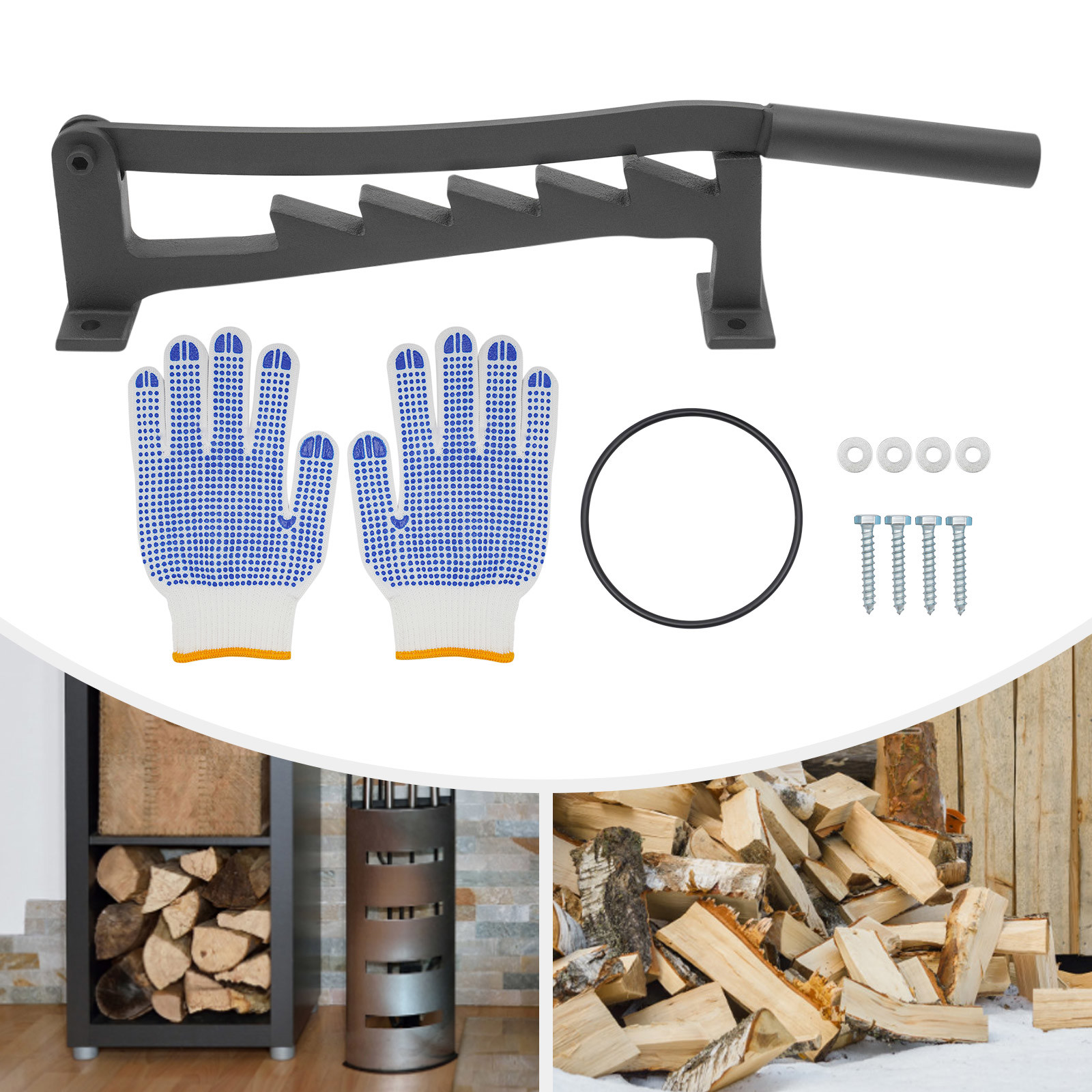 Yissale-manueller Holzspalter, Manueller Wandholzspalter, Tragbarer Holzspalter 56,7 Cm, Manuelles Spaltwerkzeug, Spaltwerkzeug Für Camping Im Freien
