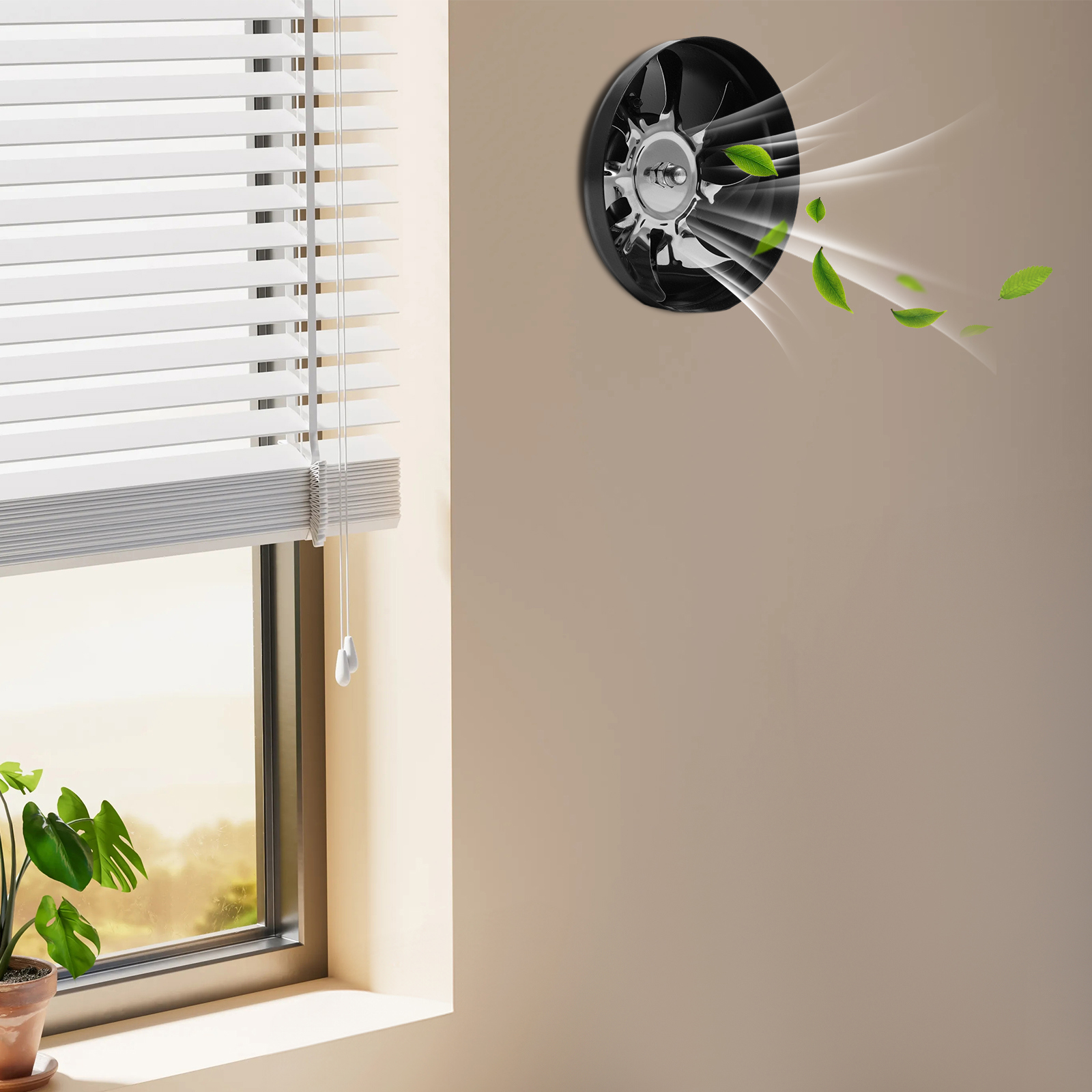 Yissale-abluftventilator - Leistungsstarker Lüftungsventilator Für Zu- Und Abluft, Geeignet Für Werkstatt, Keller, Lager, Küche, Fabrik Und Büro, Leise Und Energieeffizient, Für Dauer- Und Intervallbe