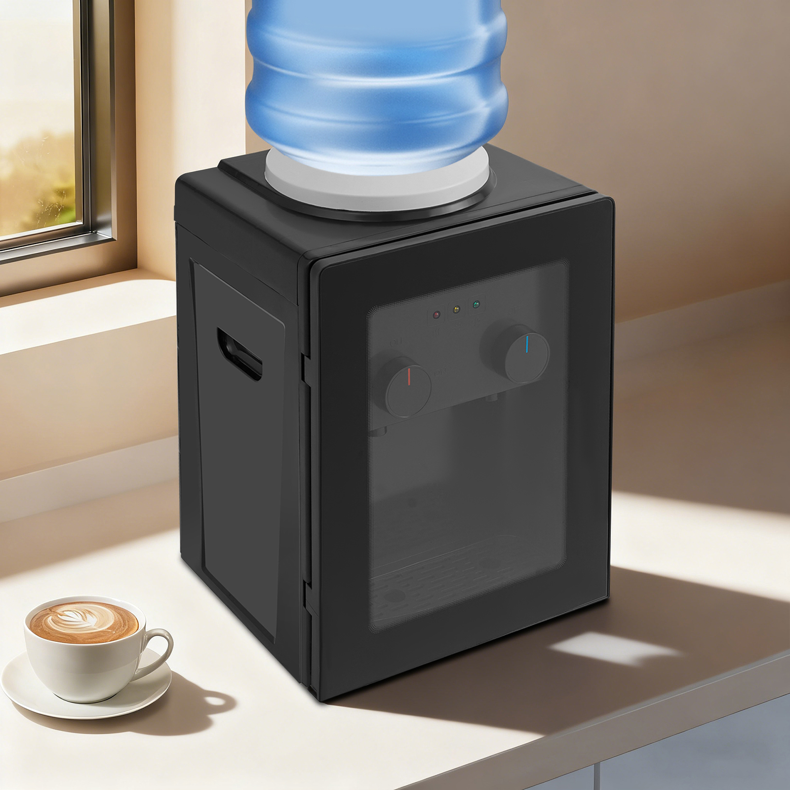 Yissale-heißwasserspender Mit Heizfunktion - Elektrischer Wasserspender Für Schreibtisch, Nachttisch, Couchtisch Und Bar, Kompatibel Mit Wasserflaschen Von 3,5 L Bis 18,9 L