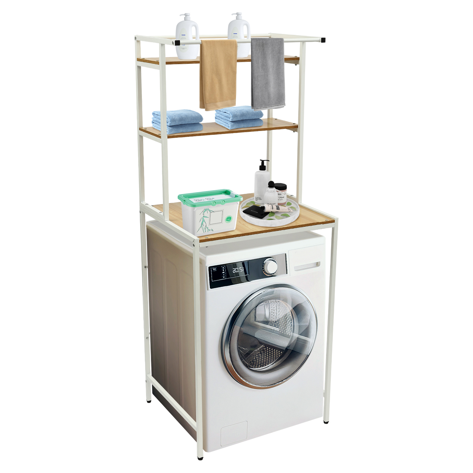 Yissale-modernes Badezimmerregal Organizer Rack Auf Standfuß Lagerregal