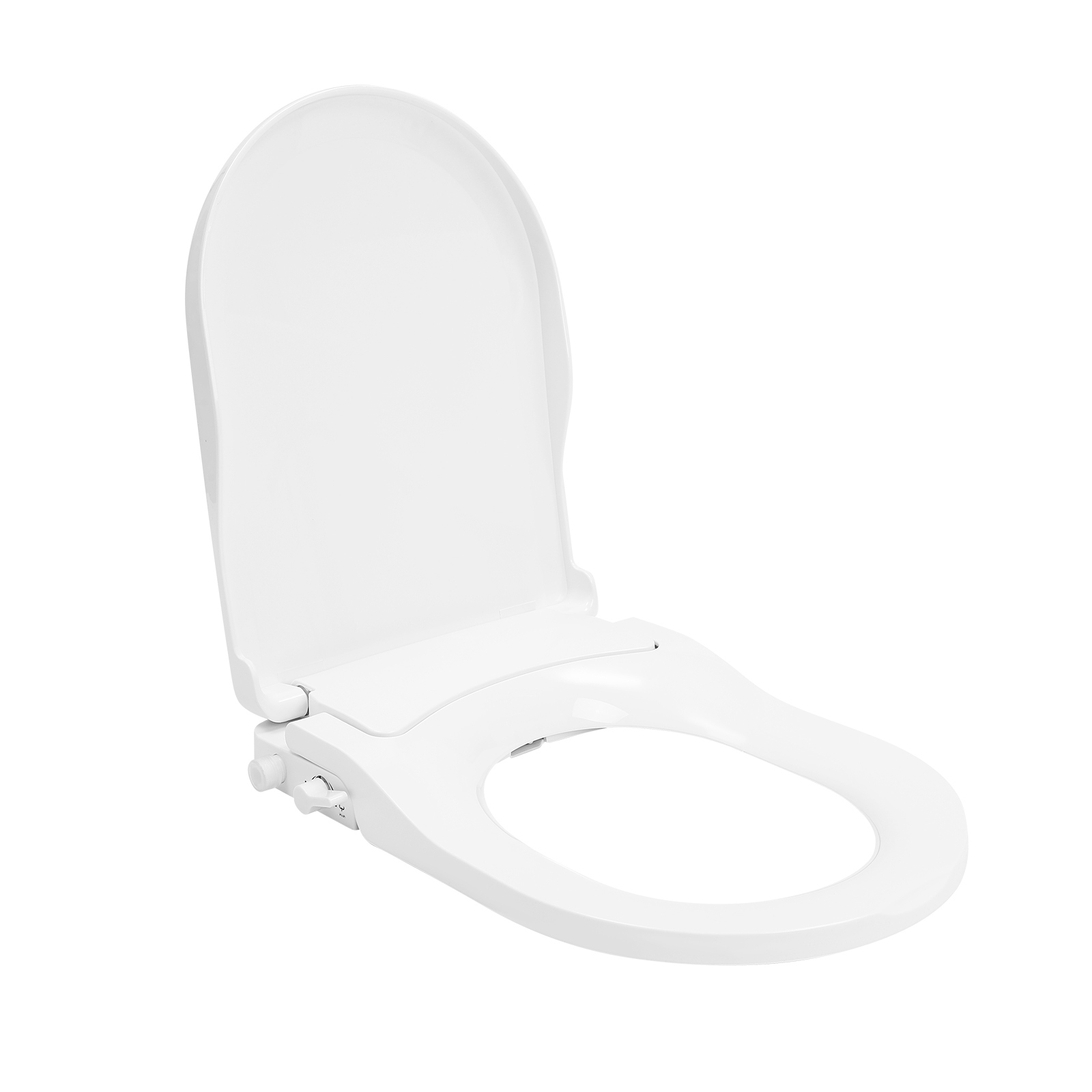 Yissale-nicht-elektrischer Bidet-toilettensitz Mit Zwei Düsen - Manuelles Bidet Aus Pp-material, Umweltfreundlich Und Einfach Zu Montieren, Passend Für Wc-schrägstutzen Mit Lochabstand 4,5–6,4 Zoll, I