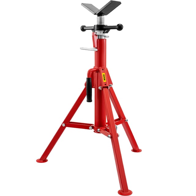 Vevor V-kopf-rohrständer, 1/8"-12" Kapazität, Verstellbare Höhe 28"-52", Rohrheberständer 2500 Lb. Tragfähigkeit, Tragbare Klappbare Rohrständer, Gehäuse Aus Karbonstahl, Langlebiger
