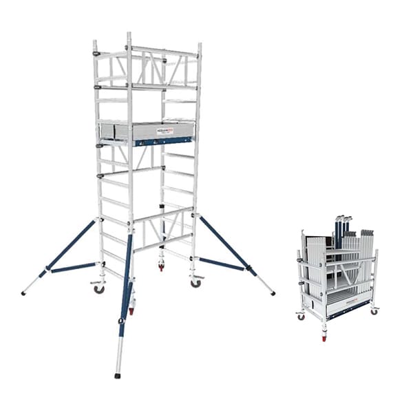 Echafaudage roulant 1 plateau - Hauteur max. de travail 4.20m - 2976220