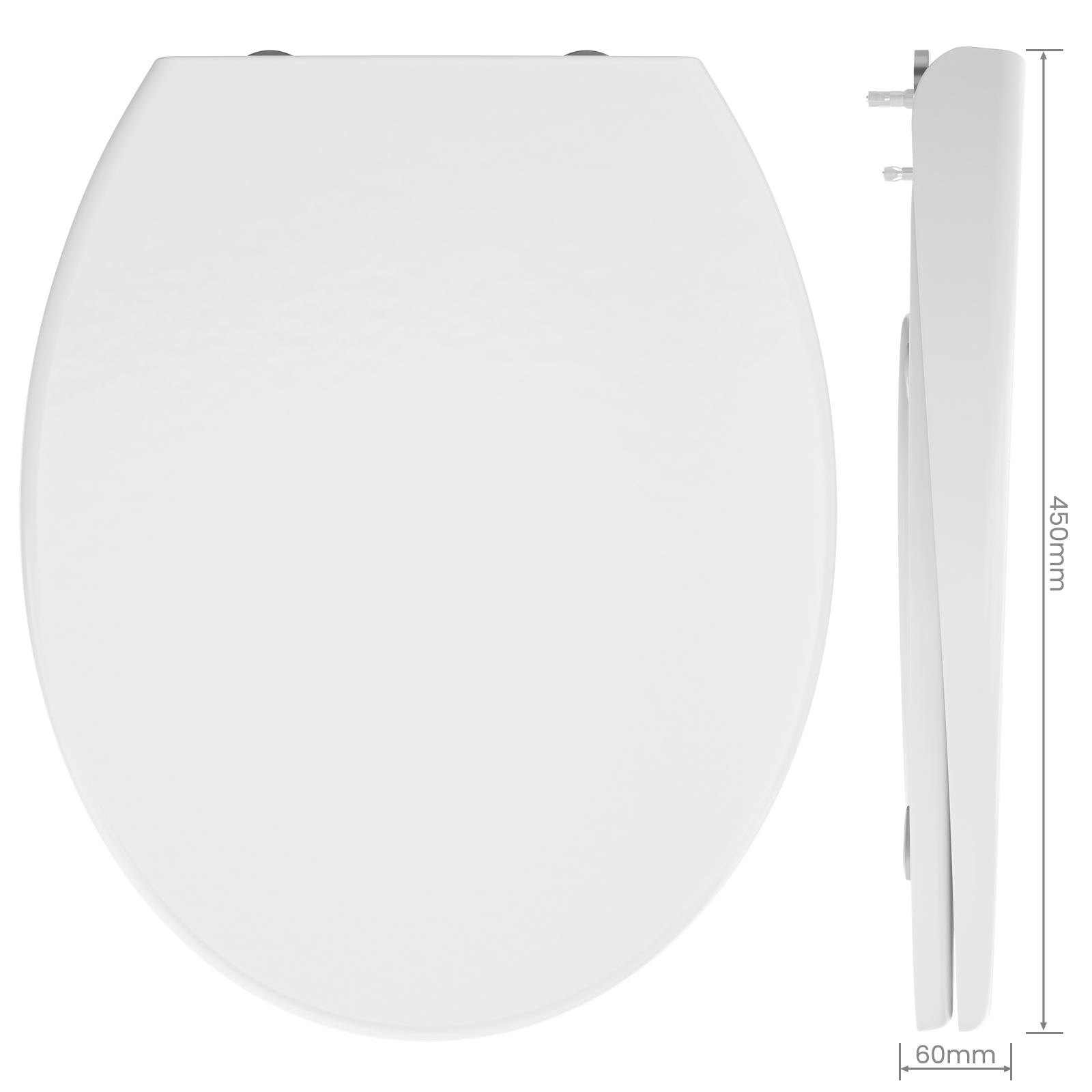Cecipa Max Duroplast Wc-sitz O-form Weiß Mit Absenkautomatik & Schnellverschluss, Belastbar Bis 175 Kg