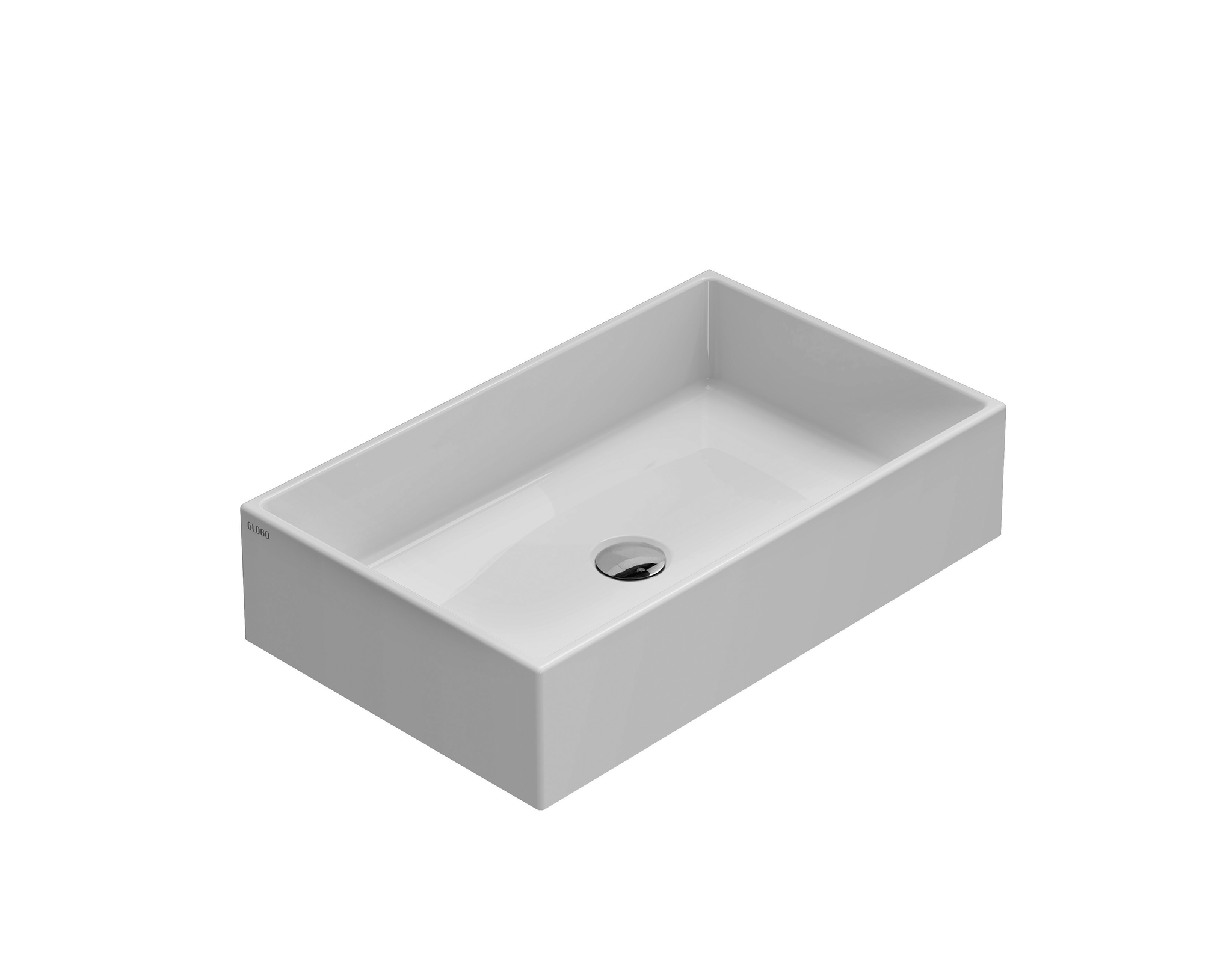Aufsatzwaschtisch Aus Keramik 60x37 Cm Globo Forty3 Fo062bi Weiß - Keramik
